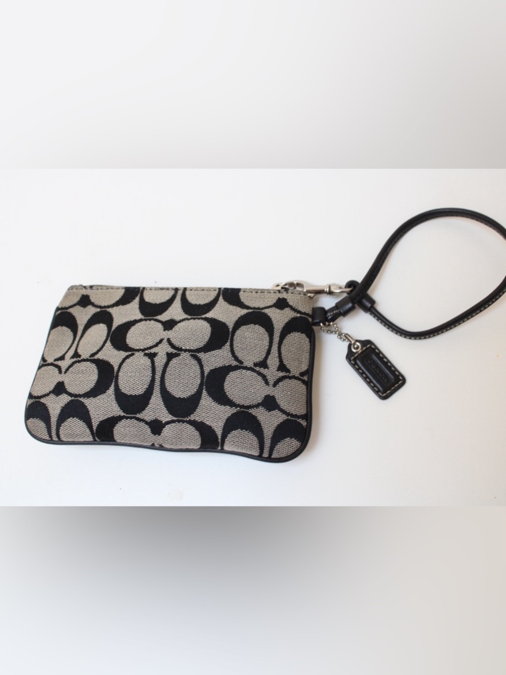Coach signature logo wristlet